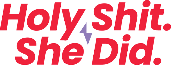 Logo holy shit she did it - Bewerkt